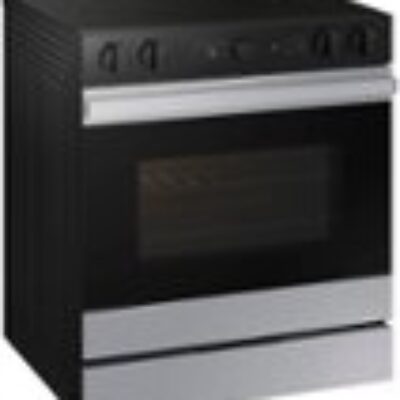 Samsung – Bespoke 6.3 Cu. Ft. Slide-In Electric Range with Air Sous Vide – Stainless Steel